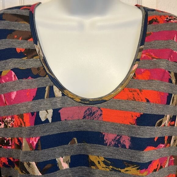 Trina‎ Turk Milana Floral Stripe Long Sleeve Lined Dress Size M - Picture 2 of 12